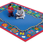 1429 Reading Train classroom rugs,educational rugs,kids rugs