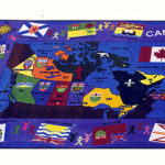 1455 flags of canada classroom rugs,educational rugs,kids rugs