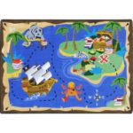 A pirate theme kids reading rug