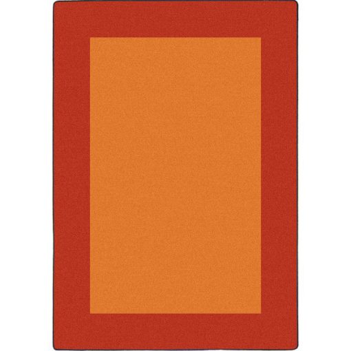 An orange rectangle rug