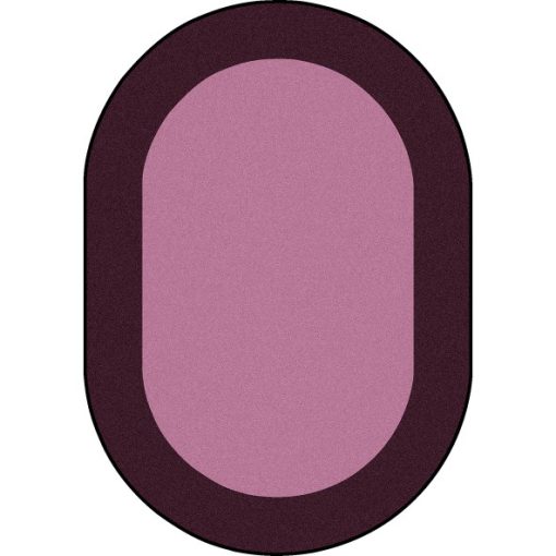 A purple oval rug