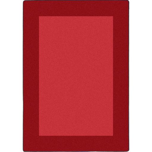 A red rectangle rug