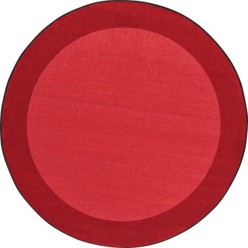 A red round rug